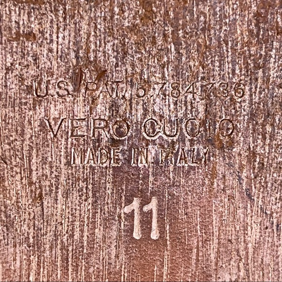 bolo Italian Designer Orange Leather Padded Comfort Sandals Men’s 11 ITALY NICE! - Picture 9 of 12